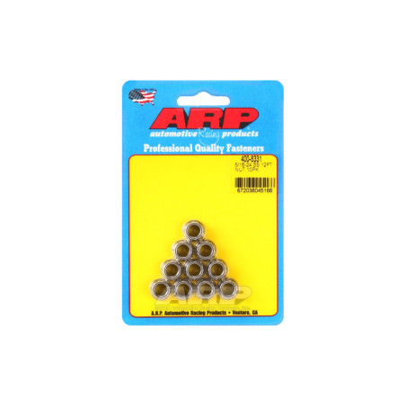 Pack écrous ARP (10) 5/16-24 - Inox 12 pts