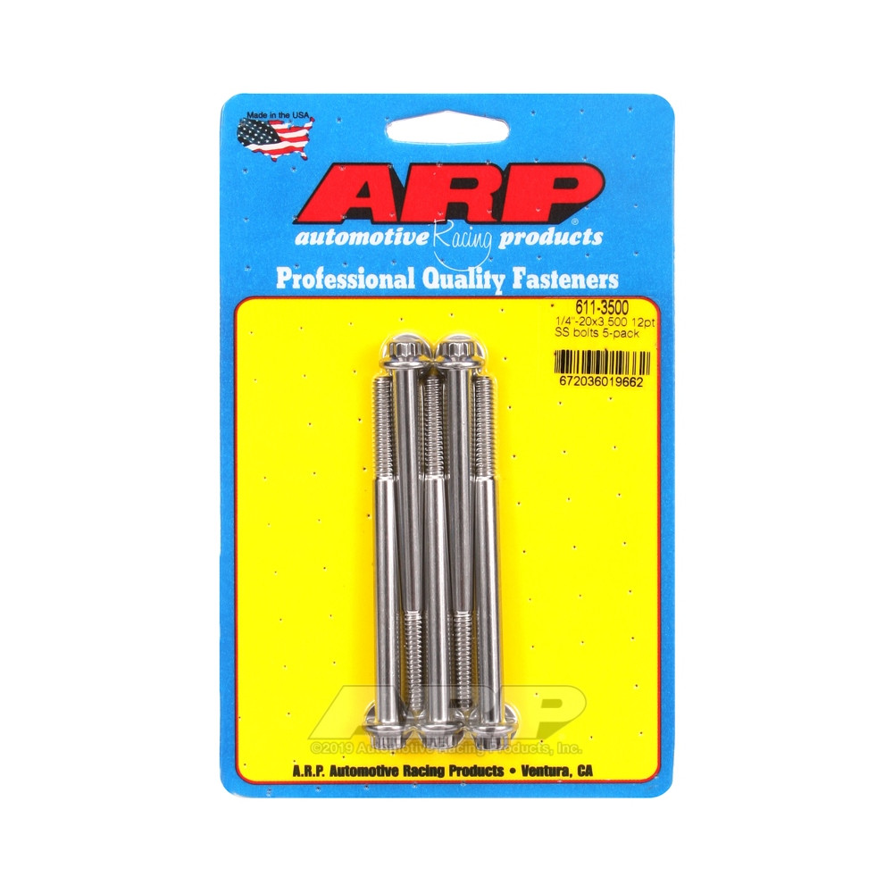 Universal Bolt ARP 1/4-20 - Stainless Steel 12 Pts x5 - ARP-611-3500 - 611-3500 - 3666618170787