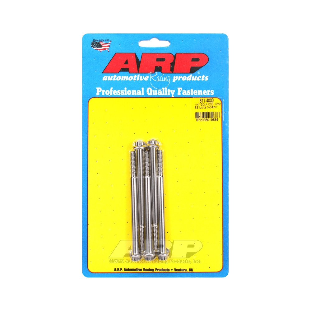 Universal Bolt ARP 1/4-20 - Stainless Steel 12 Pts x5 - ARP-611-4000 - 611-4000 - 3666618190761