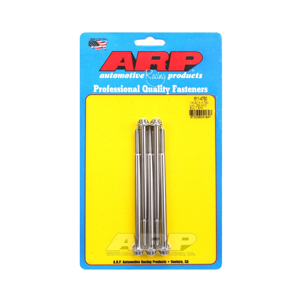 Bullone universale ARP 1/4-20 - Acciaio inox 12 pezzi x5 - ARP-611-4750 - 611-4750 - 3666618190792