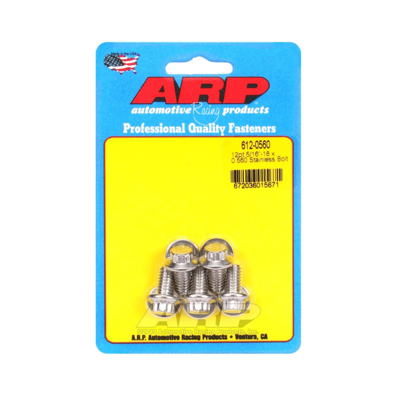 Bullone universale ARP 5/16-18 - Acciaio inox 12 pz. x5 - ARP-612-0560 - 612-0560 - 3666618190808