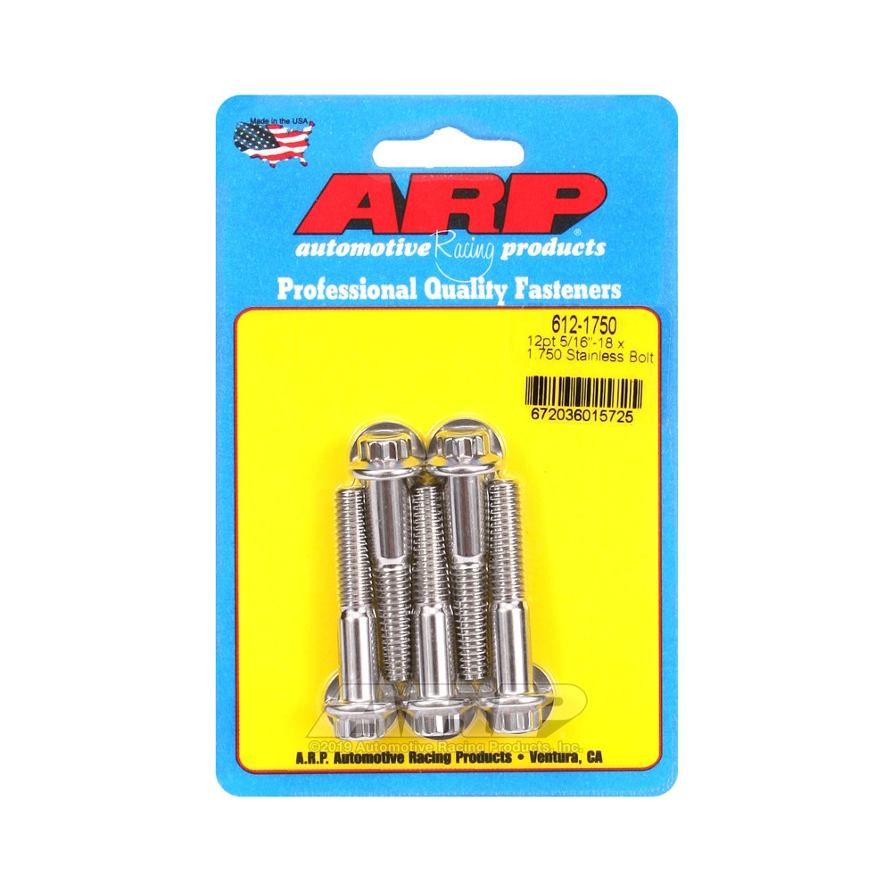 Bullone universale ARP 5/16-18 - Acciaio inox 12 punti x5 - ARP-612-1750 - 612-1750 - 3666618190853