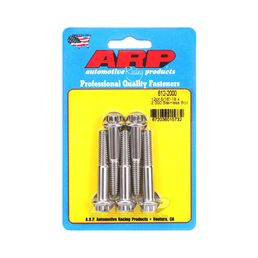 Universalschrauben ARP 5/16-18 - Edelstahl 12 Pkt x5 - ARP-612-2000 - 612-2000 - 3666618190860