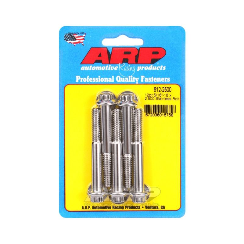 Bullone universale ARP 5/16-18 - Acciaio inox 12 punti x5 - ARP-612-2500 - 612-2500 - 3666618190884