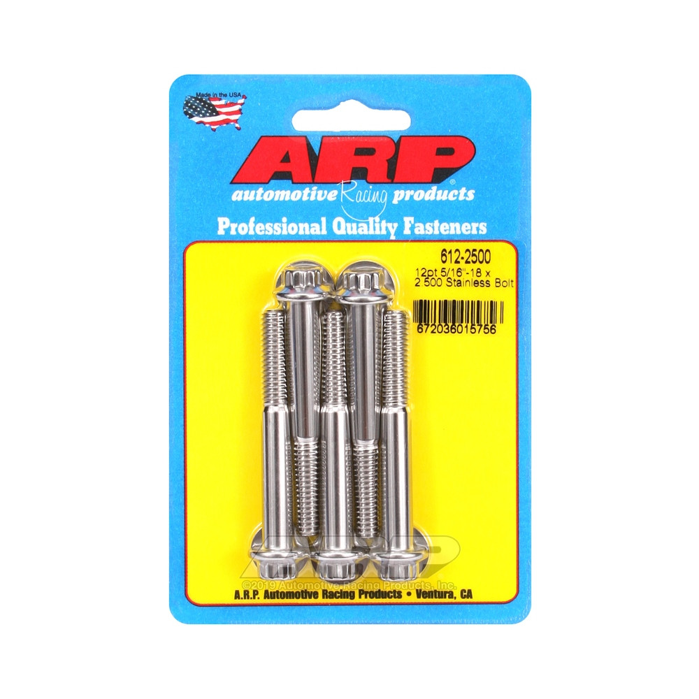 Boulonnerie universelle ARP 5/16-18 - Inox 12 Pts x5 - ARP-612-2500 - 612-2500 - 3666618190884