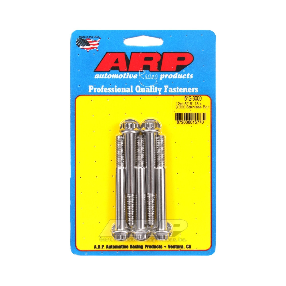 Boulonnerie universelle ARP 5/16-18 - Inox 12 Pts x5 - ARP-612-3000 - 612-3000 - 3666618190907