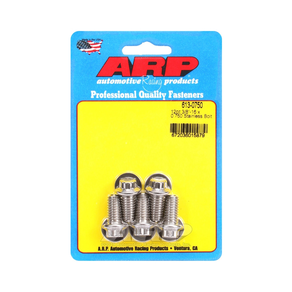 Bullone universale ARP a testa piccola 3/8-16 - Acciaio inox 12 pts x5 - ARP-613-0750 - 613-0750 - 3666618191003