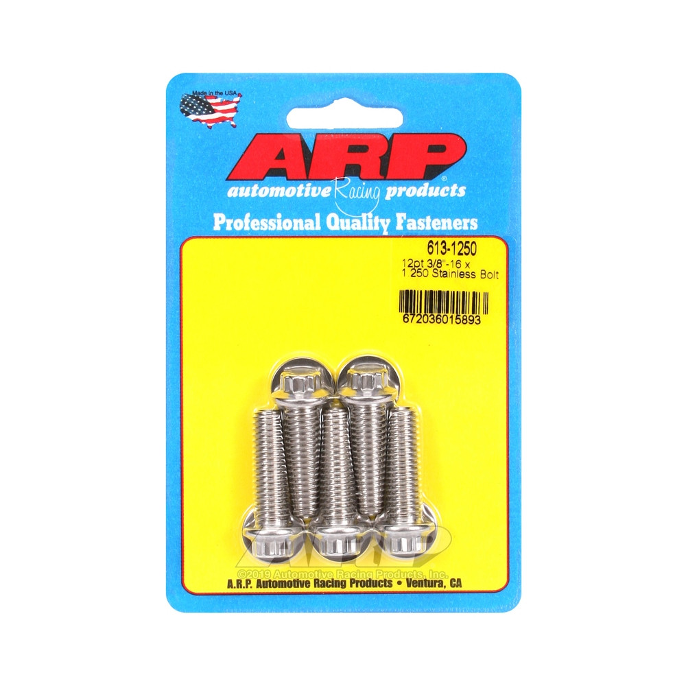 ARP Universal small head bolt 3/8-16 - Stainless steel 12 Pts x5 - ARP-613-1250 - 613-1250 - 3666618191027