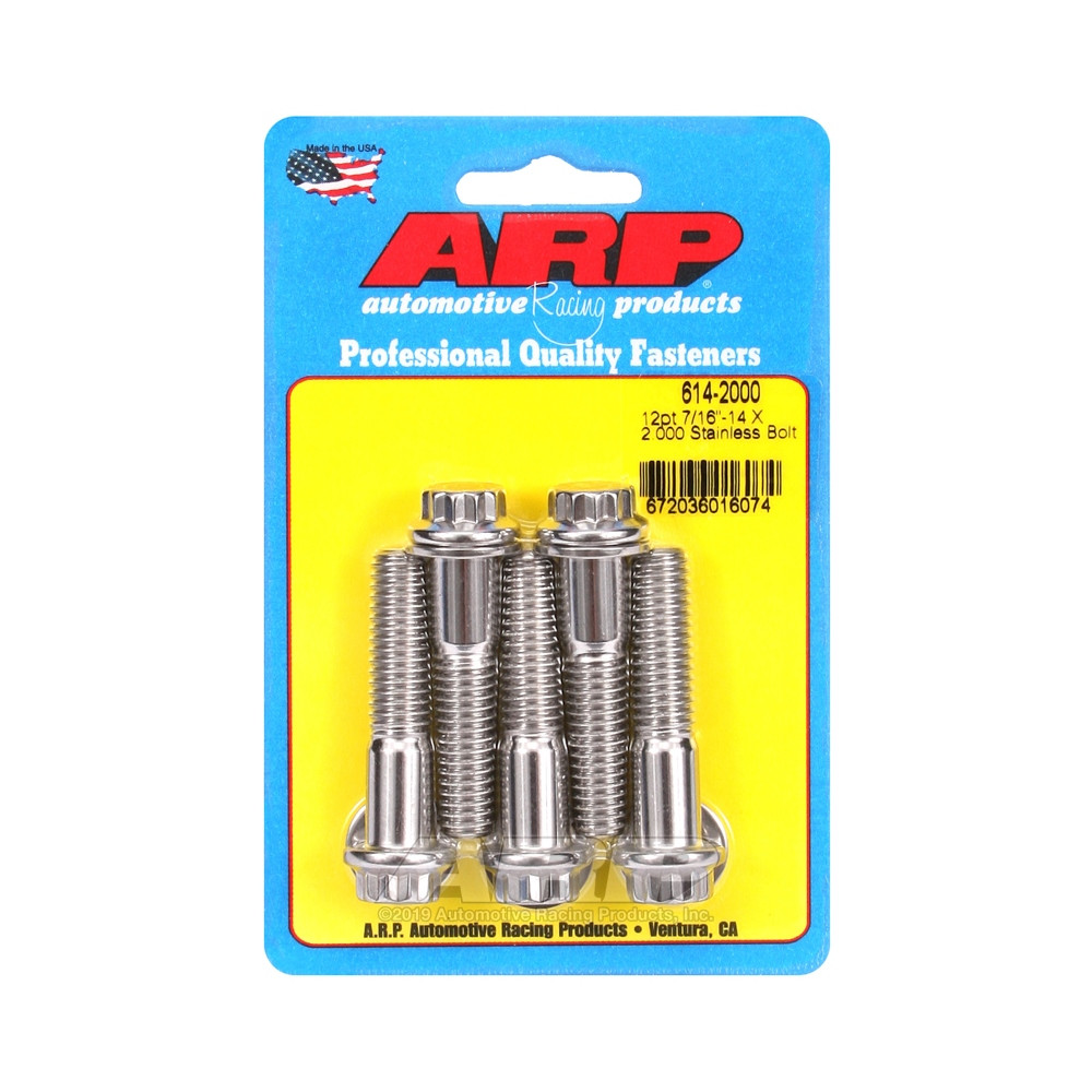 Bullone universale ARP 7/16-14 - Acciaio inox 12 pts x5 - ARP-614-2000 - 614-2000 - 3666618191201