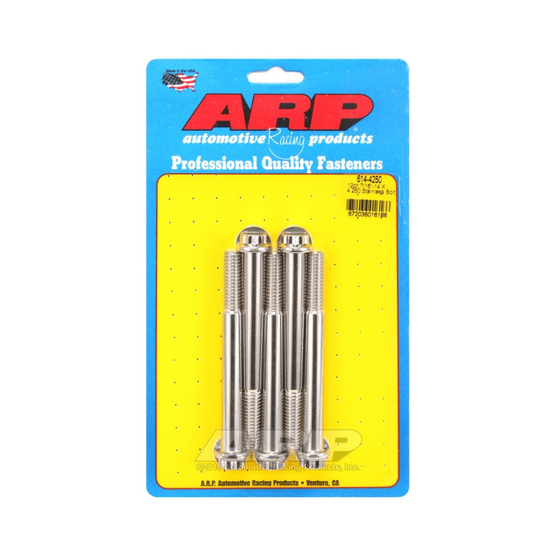 Universal Bolt ARP 7/16-14 - Stainless Steel 12 Pts x5 - ARP-614-4250 - 614-4250 - 3666618191294