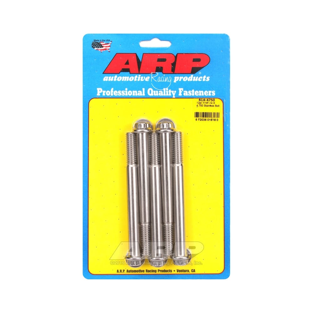 Universal Bolt ARP 7/16-14 - Stainless Steel 12 Pts x5 - ARP-614-4750 - 614-4750 - 3666618191317