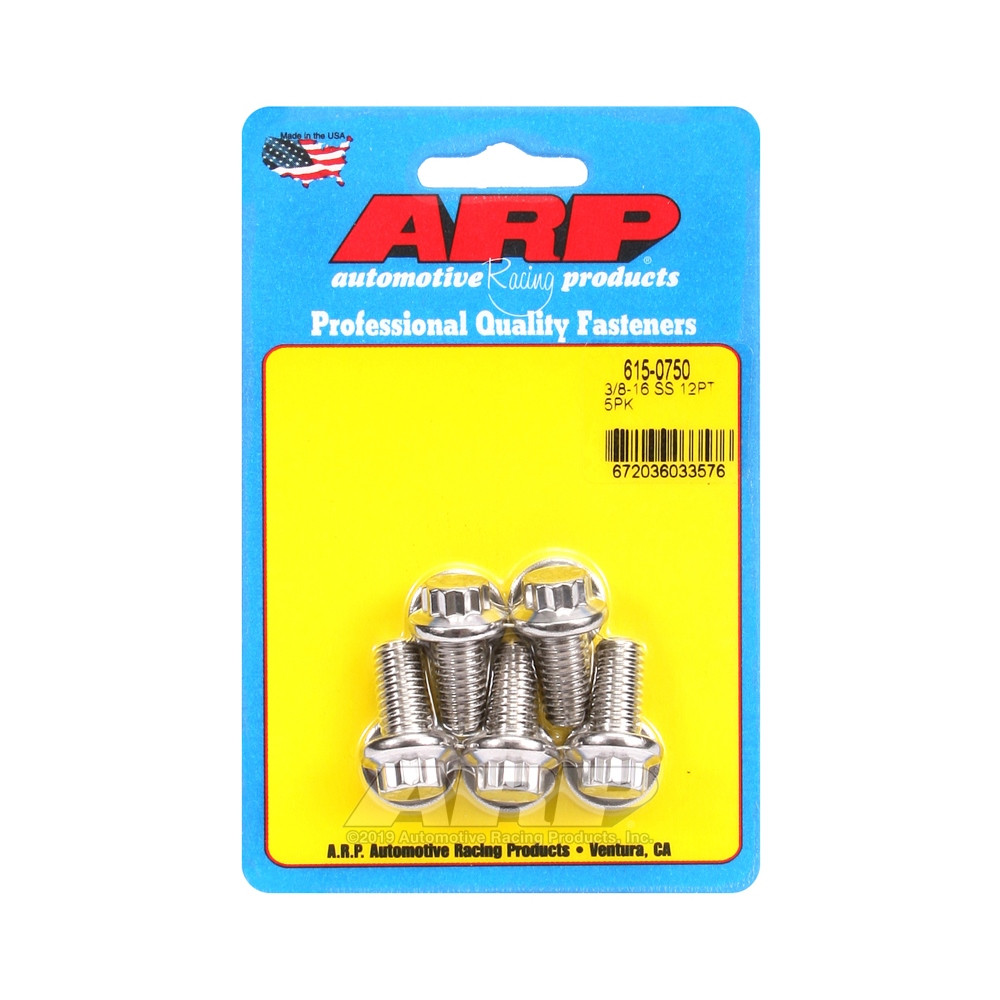 Boulonnerie universelle ARP tête STD 3/8-16 - Inox 12 Pts x5 - ARP-615-0750 - 615-0750 - 3666618191331