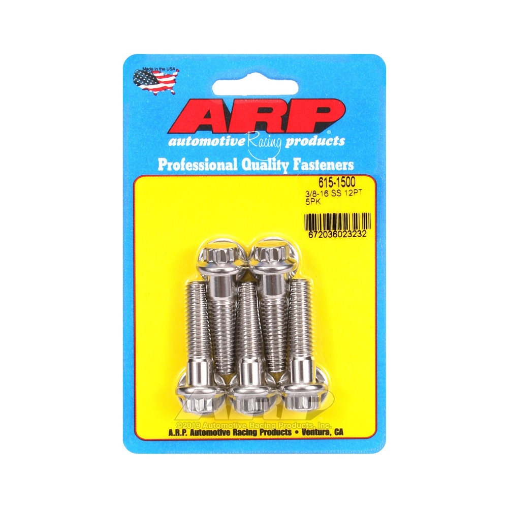 Bullone di testa universale ARP STD 3/8-16 - Acciaio inox 12 pts x5 - ARP-615-1500 - 615-1500 - 3666618191362