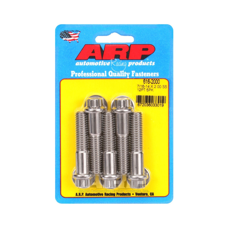 Bullone universale ARP 7/16-14 - Acciaio inox 12 pts x5 - ARP-616-2000 - 616-2000 - 3666618191492