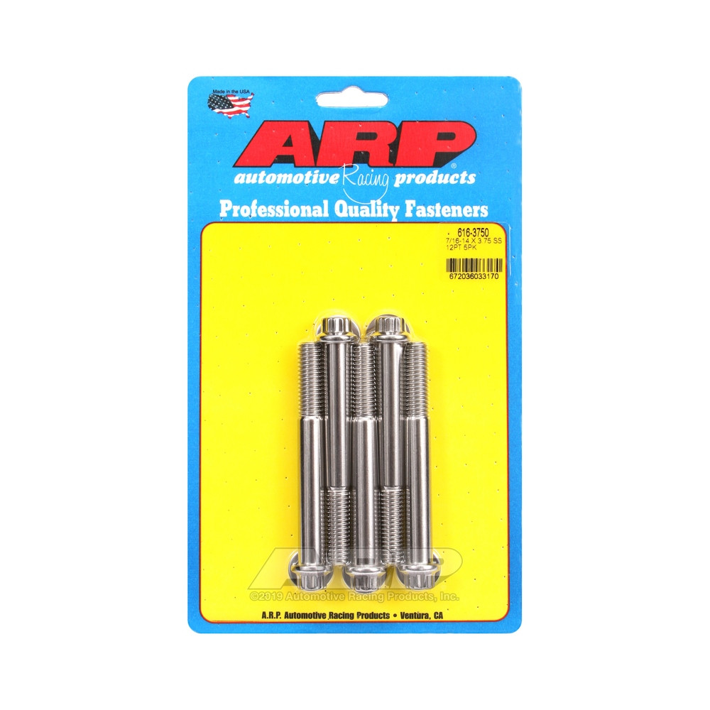 Boulonnerie universelle ARP 7/16-14 - Inox 12 Pts x5 - ARP-616-3750 - 616-3750 - 3666618191560