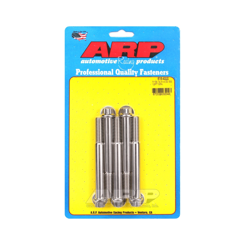 Bullone universale ARP 7/16-14 - Acciaio inox 12 pts x5 - ARP-616-4000 - 616-4000 - 3666618191577