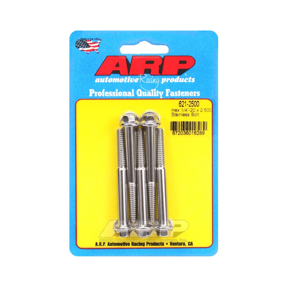 ARP Universal Bolt 1/4-20 - Stainless Hex x5 - ARP-621-2500 - 621-2500 - 3666618191911