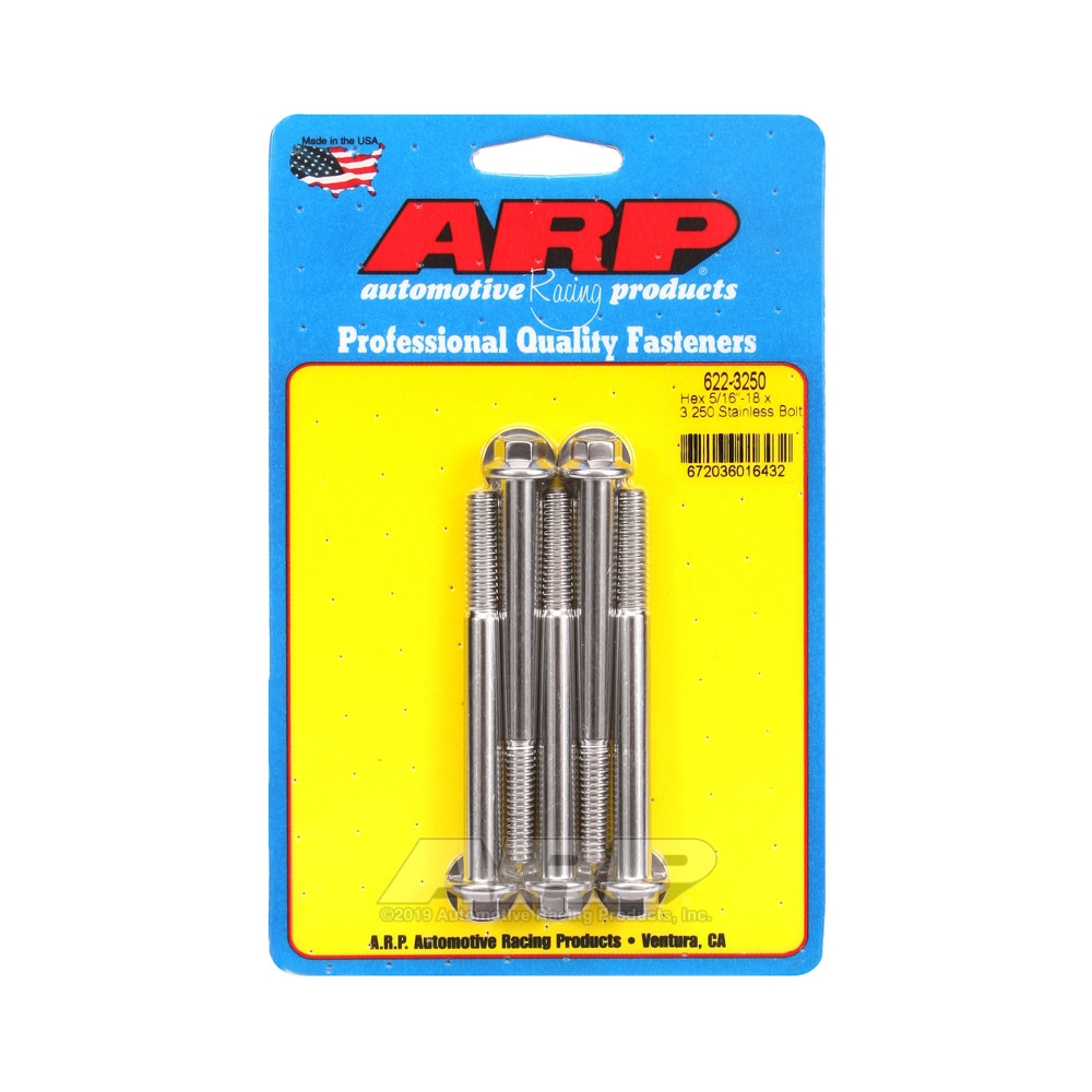 Boulonnerie universelle ARP 5/16-18 - Inox Hex x5 - ARP-622-3250 - 622-3250 - 3666618192123
