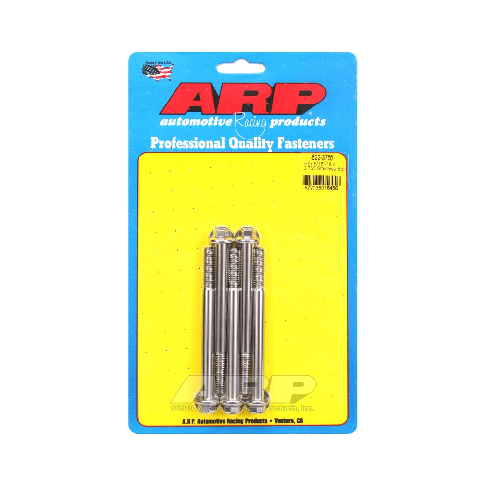 Universal Bolt ARP 5/16-18 - Stainless Hex x5 - ARP-622-3750 - 622-3750 - 3666618192147