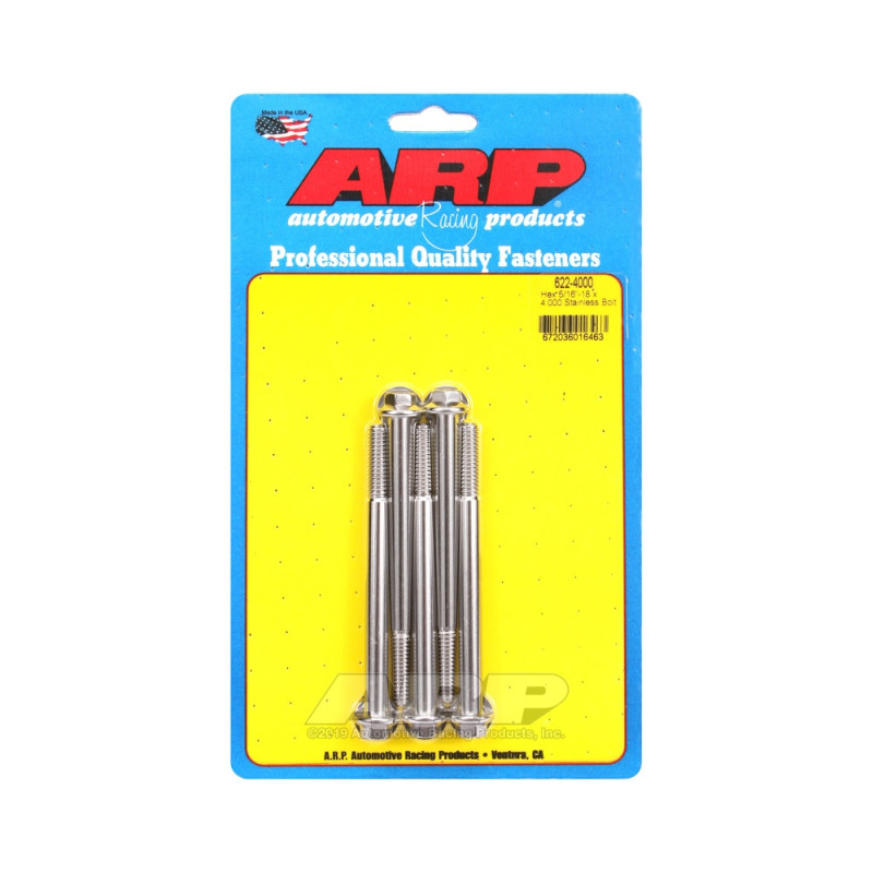 Universal Bolt ARP 5/16-18 - Stainless Hex x5 - ARP-622-4000 - 622-4000 - 3666618192154