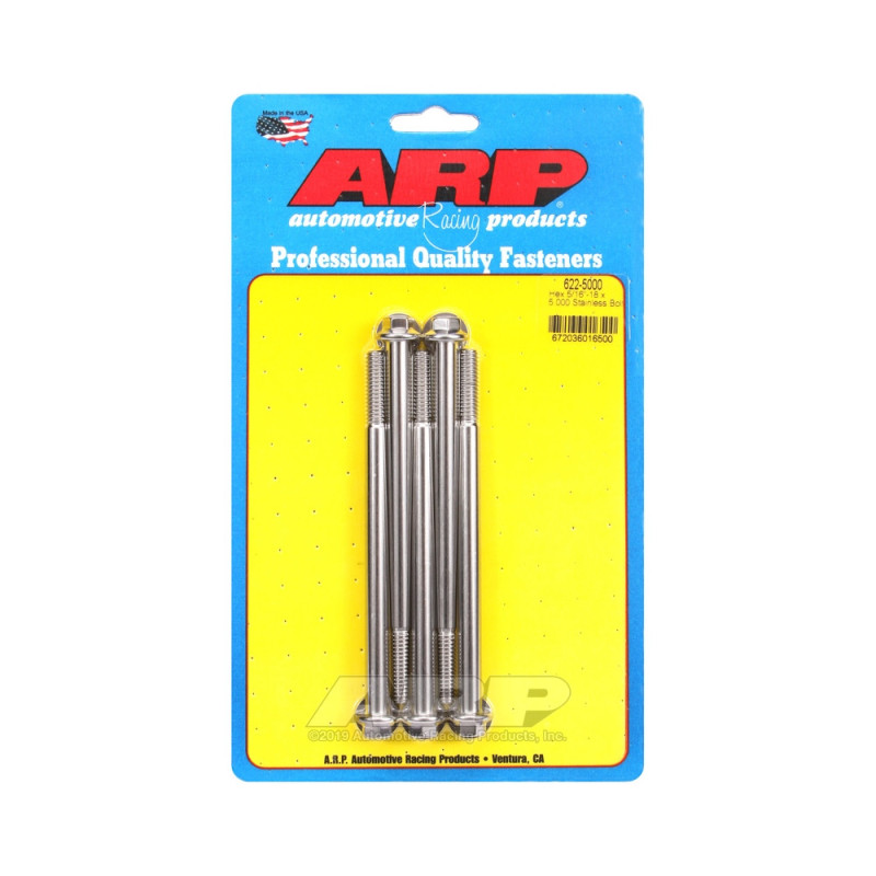Universal Bolt ARP 5/16-18 - Stainless Hex x5 - ARP-622-5000 - 622-5000 - 3666618192192