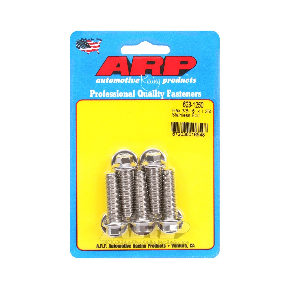 ARP Universal small head bolt 3/8-16 - Stainless Hex x5 - ARP-623-1250 - 623-1250 - 3666618192239