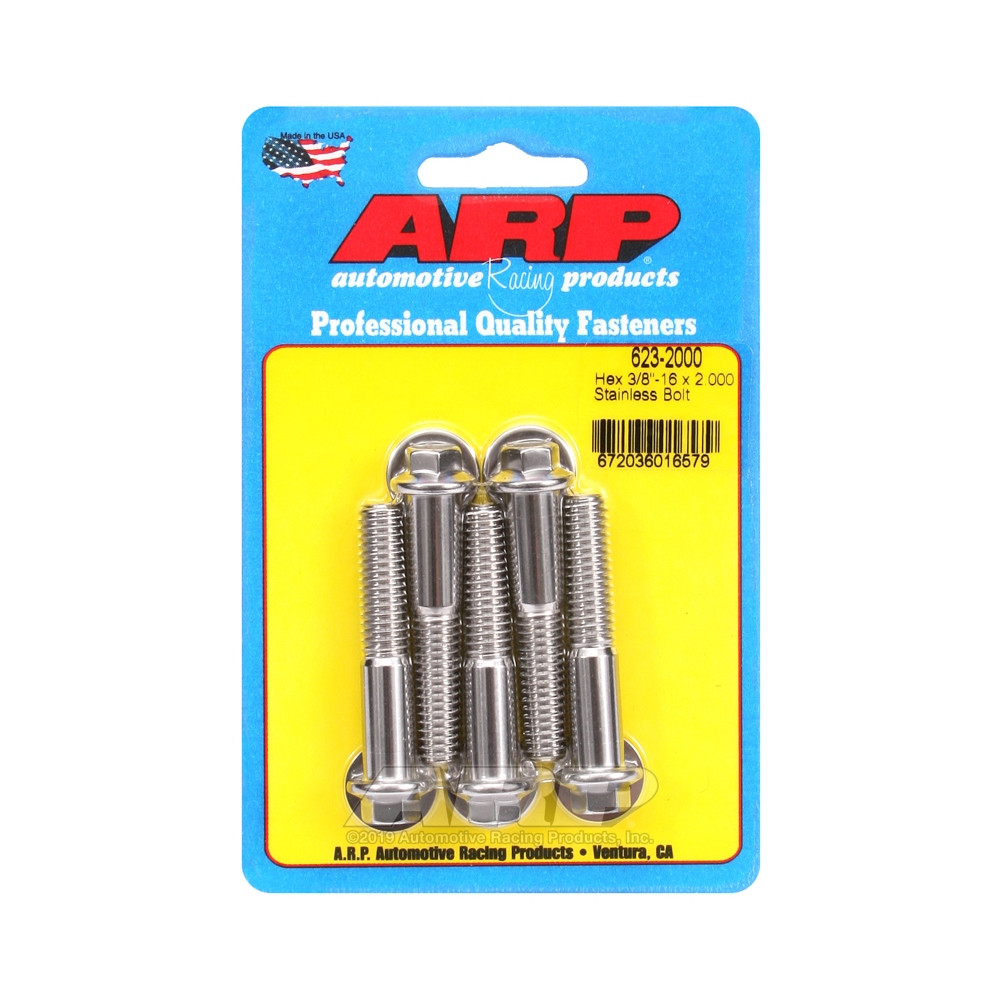 ARP Universal small head bolt 3/8-16 - Stainless Hex x5 - ARP-623-2000 - 623-2000 - 3666618192260