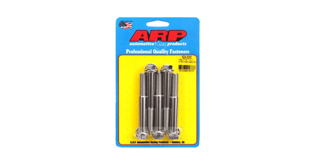Bullone universale ARP 7/16-14 - Esagono inox x5