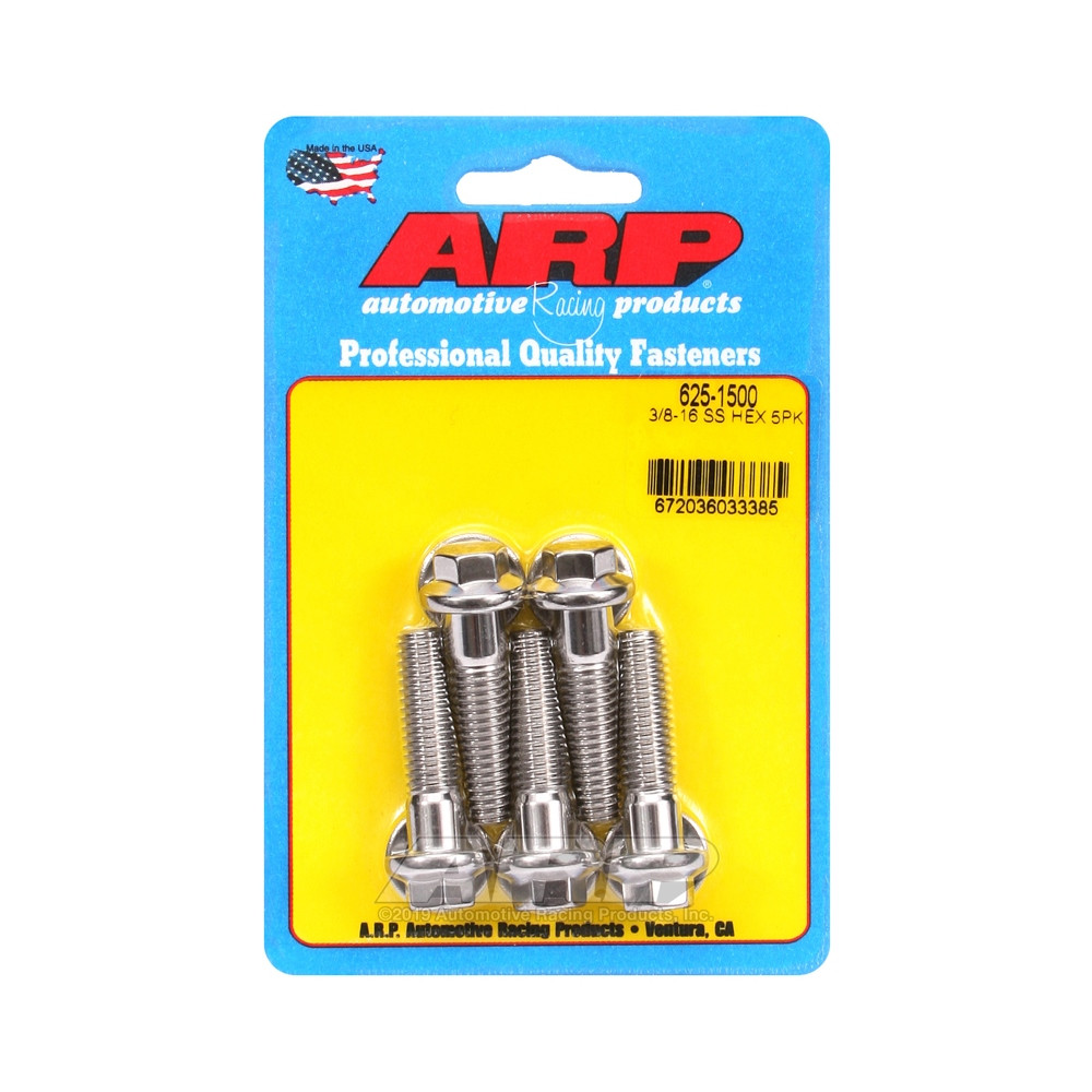 ARP Universal Head Bolt STD 3/8-16 - Stainless Hex x5 - ARP-625-1500 - 625-1500 - 3666618192574