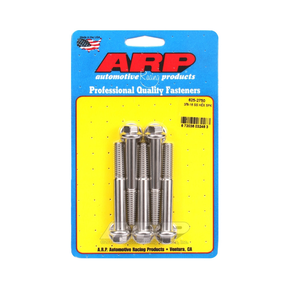 ARP Universal Head Bolt STD 3/8-16 - Stainless Hex x5 - ARP-625-2750 - 625-2750 - 3666618192628