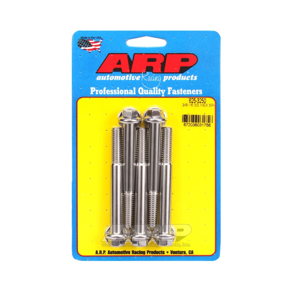 ARP Universal Head Bolt STD 3/8-16 - Stainless Hex x5 - ARP-625-3250 - 625-3250 - 3666618192642