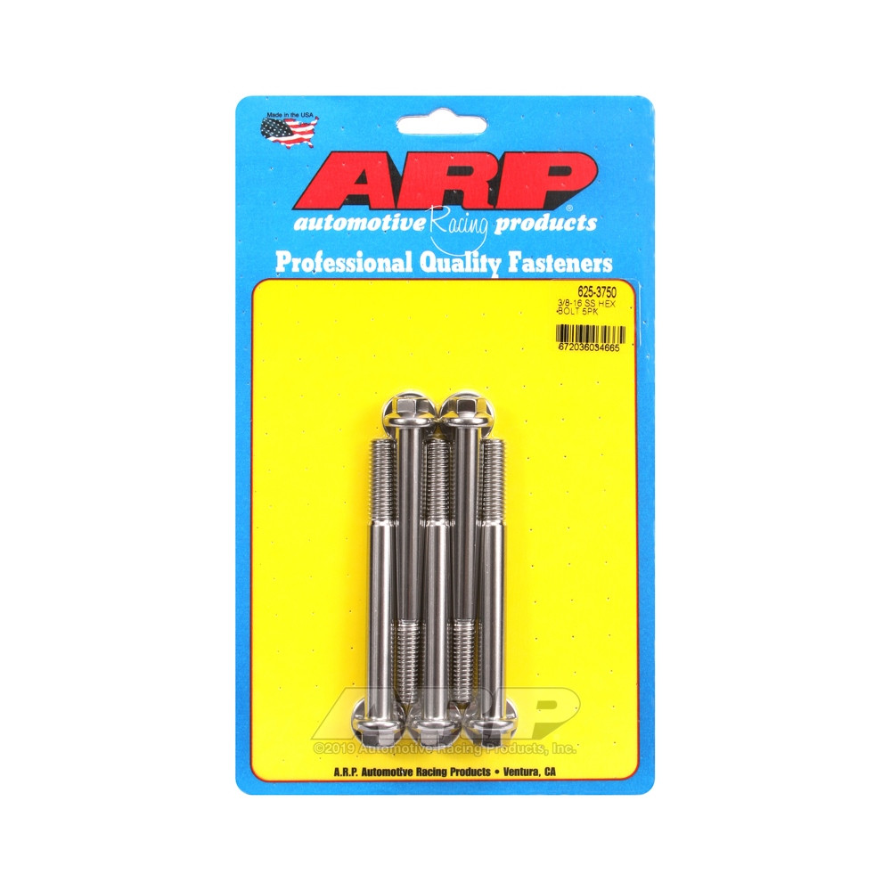 ARP Universal Head Bolt STD 3/8-16 - Stainless Hex x5 - ARP-625-3750 - 625-3750 - 3666618192666