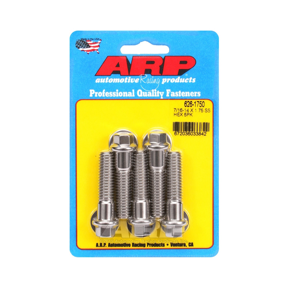 Boulonnerie universelle ARP 7/16-14 - Inox Hex x5 - ARP-626-1750 - 626-1750 - 3666618192697