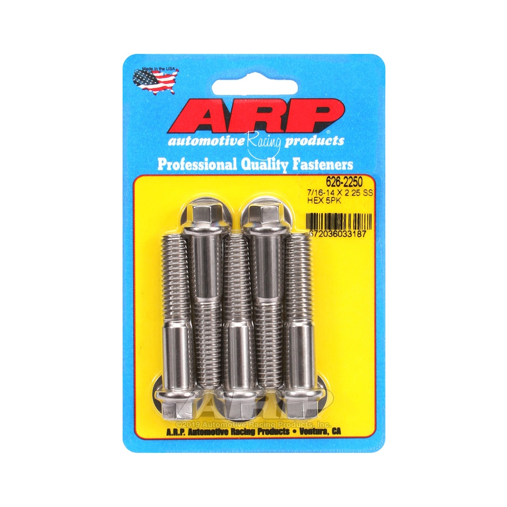 Bullone universale ARP 7/16-14 - Esagono inox x5 - ARP-626-2250 - 626-2250 - 3666618192710