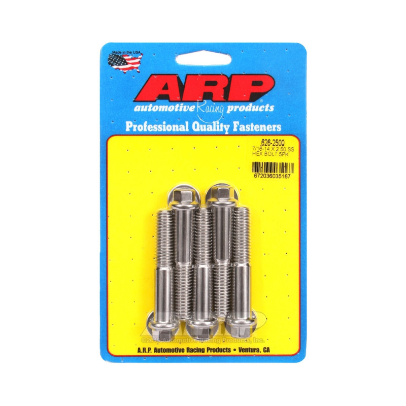 Bullone universale ARP 7/16-14 - Esagono inox x5 - ARP-626-2500 - 626-2500 - 3666618192727