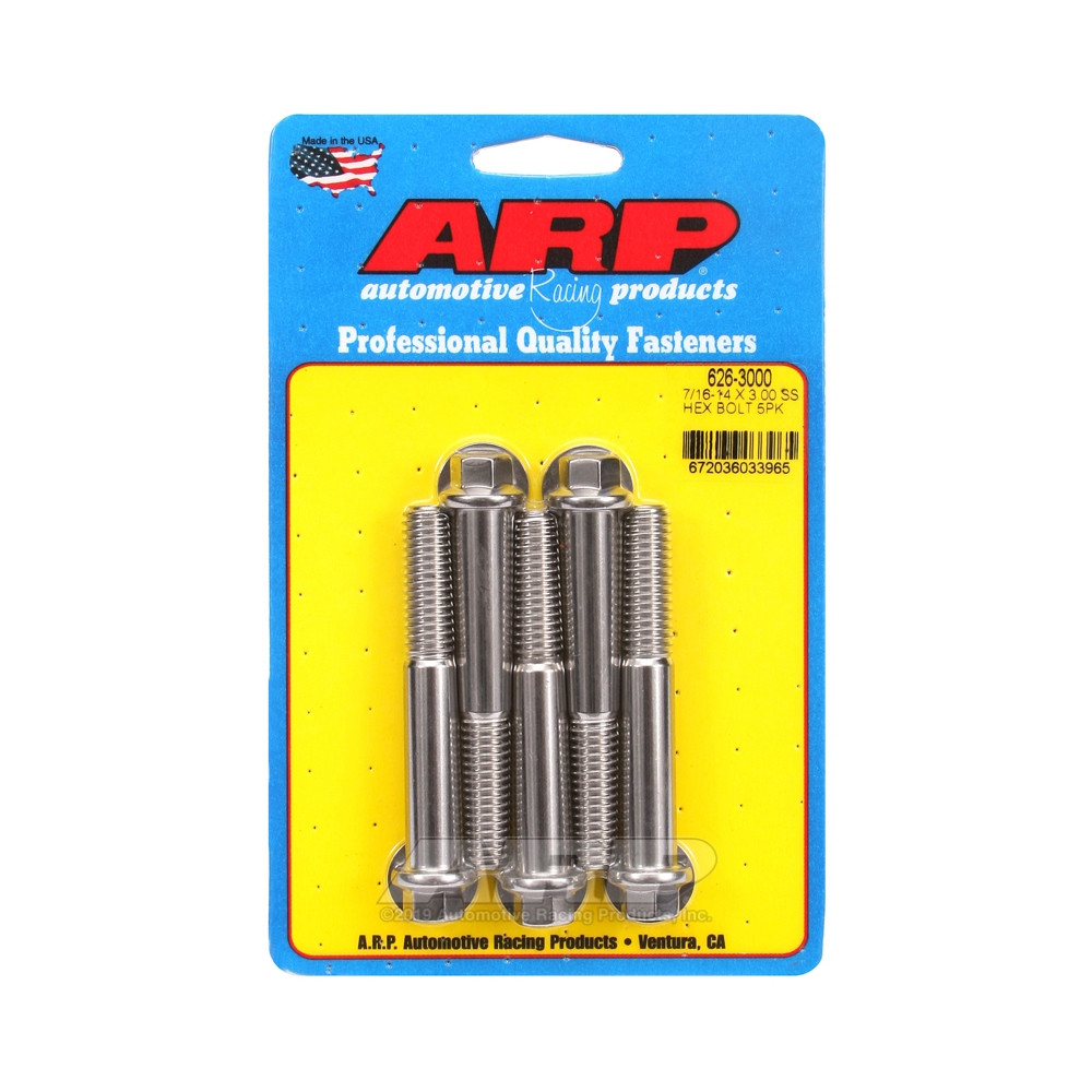 Boulonnerie universelle ARP 7/16-14 - Inox Hex x5 - ARP-626-3000 - 626-3000 - 3666618192741