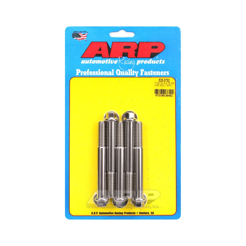 Boulonnerie universelle ARP 7/16-14 - Inox Hex x5 - ARP-626-3750 - 626-3750 - 3666618192772