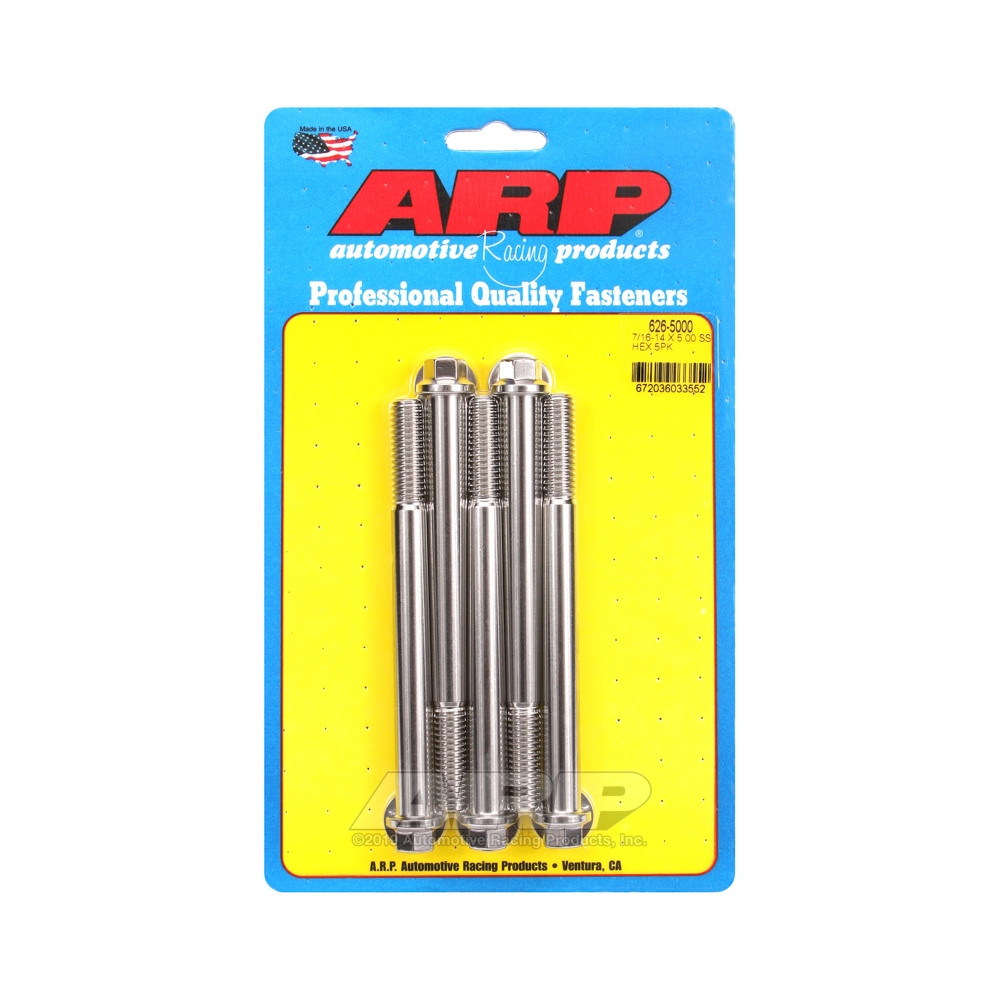 Bullone universale ARP 7/16-14 - Esagono inox x5 - ARP-626-5000 - 626-5000 - 3666618192826