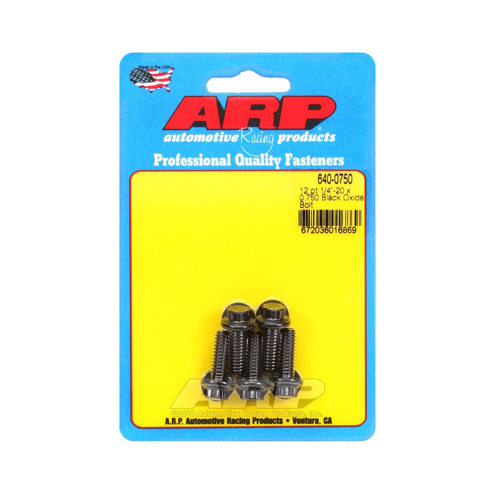 Bullone universale ARP 1/4-20 - Ossido nero 12 pz. x5 - ARP-640-0750 - 640-0750 - 3666618193052