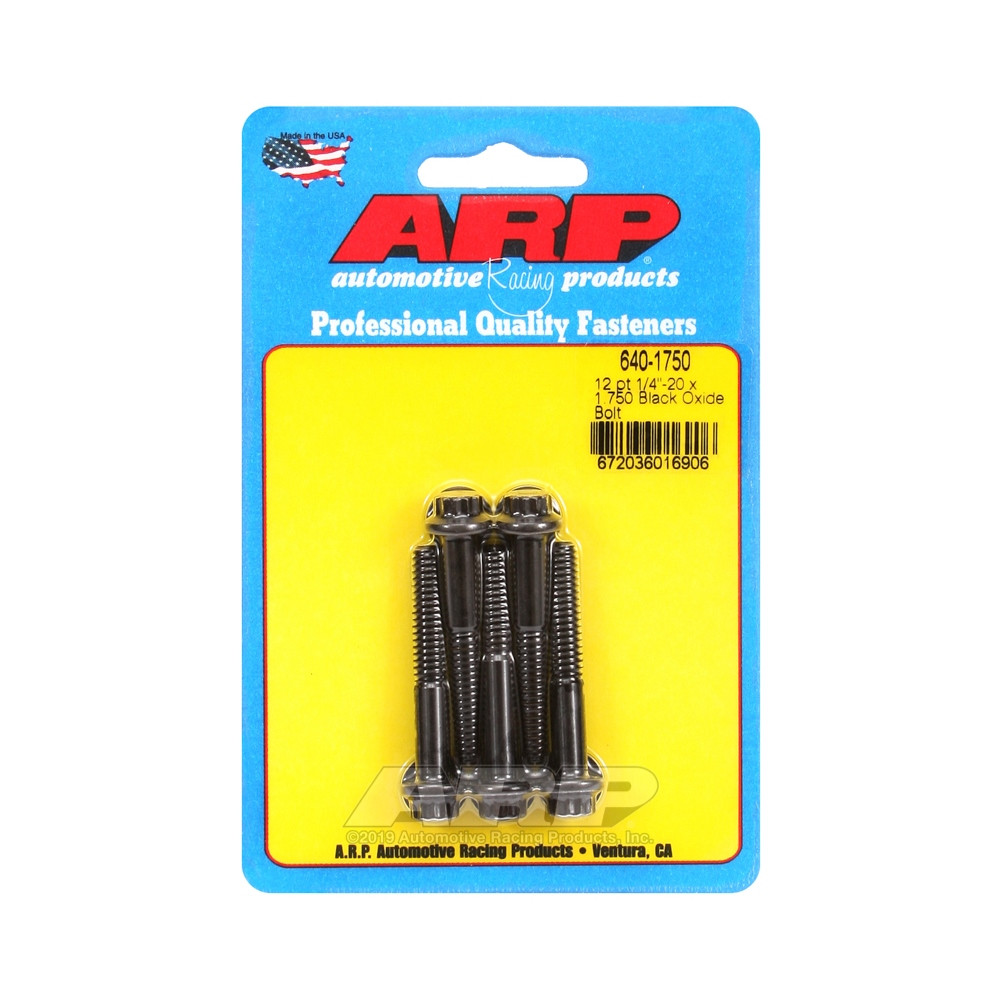 Universal Bolt ARP 1/4-20 - Black Oxyde 12 Pts x5 - ARP-640-1750 - 640-1750 - 3666618193090