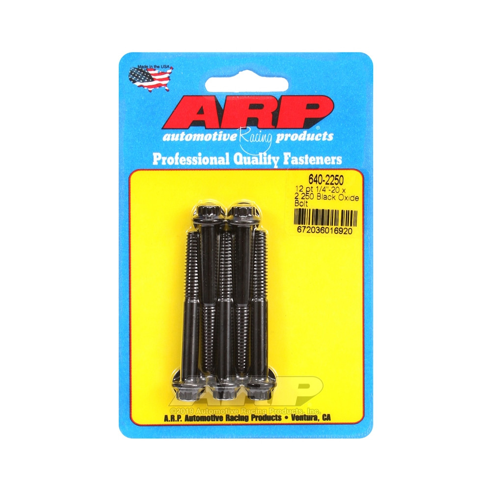 Bullone universale ARP 1/4-20 - Oxyde nero 12 pts x5 - ARP-640-2250 - 640-2250 - 3666618193113