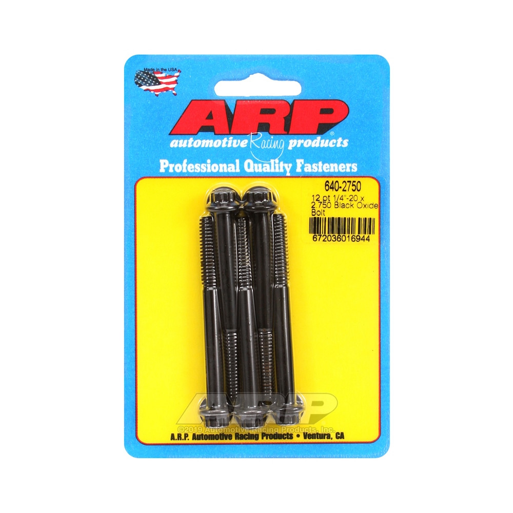 Boulonnerie universelle ARP 1/4-20 - Black Oxyde 12 Pts x5 - ARP-640-2750 - 640-2750 - 3666618193137