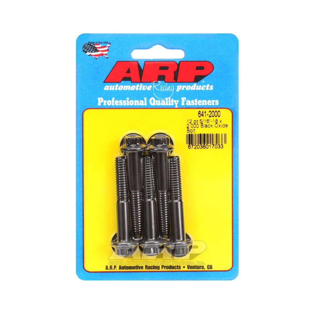 Bullone universale ARP 5/16-18 - Nero Oxyde 12 Pts x5 - ARP-641-2000 - 641-2000 - 3666618193281