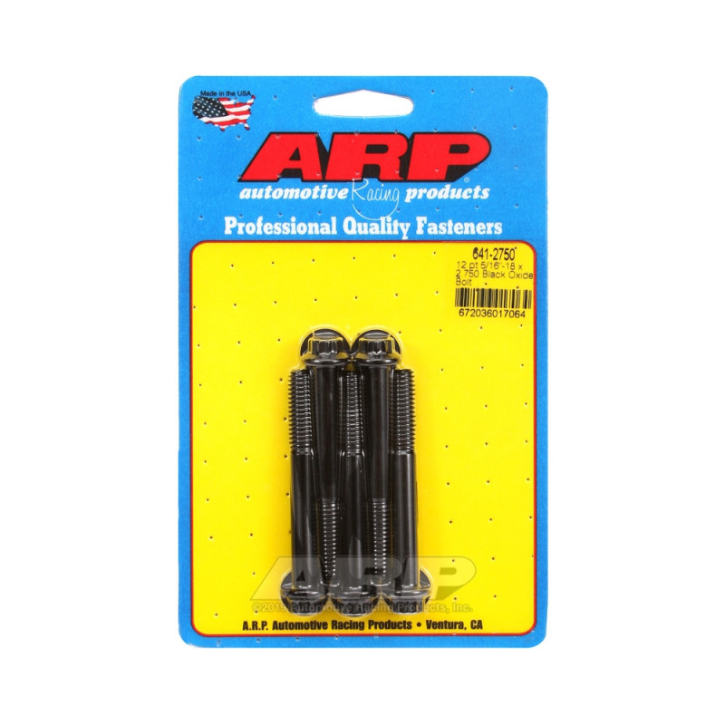 Bullone universale ARP 5/16-18 - Nero Oxyde 12 Pts x5 - ARP-641-2750 - 641-2750 - 3666618193311