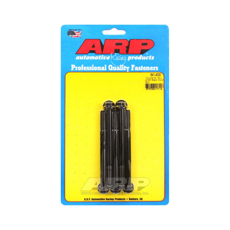 Universal Bolt ARP 5/16-18 - Black Oxyde 12 Pts x5 - ARP-641-4000 - 641-4000 - 3666618193366
