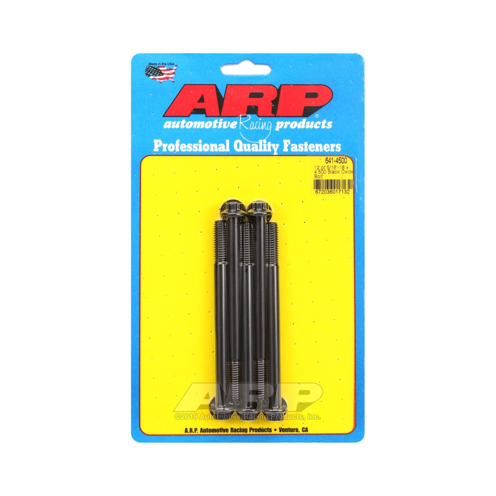 Universal Bolt ARP 5/16-18 - Black Oxyde 12 Pts x5 - ARP-641-4500 - 641-4500 - 3666618193380