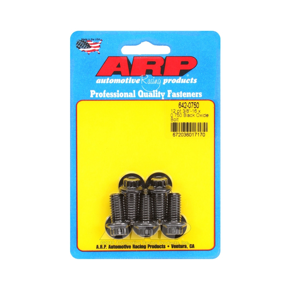 ARP Universal small head bolt 3/8-16 - Black Oxide 12 Pts x5 - ARP-642-0750 - 642-0750 - 3666618193427