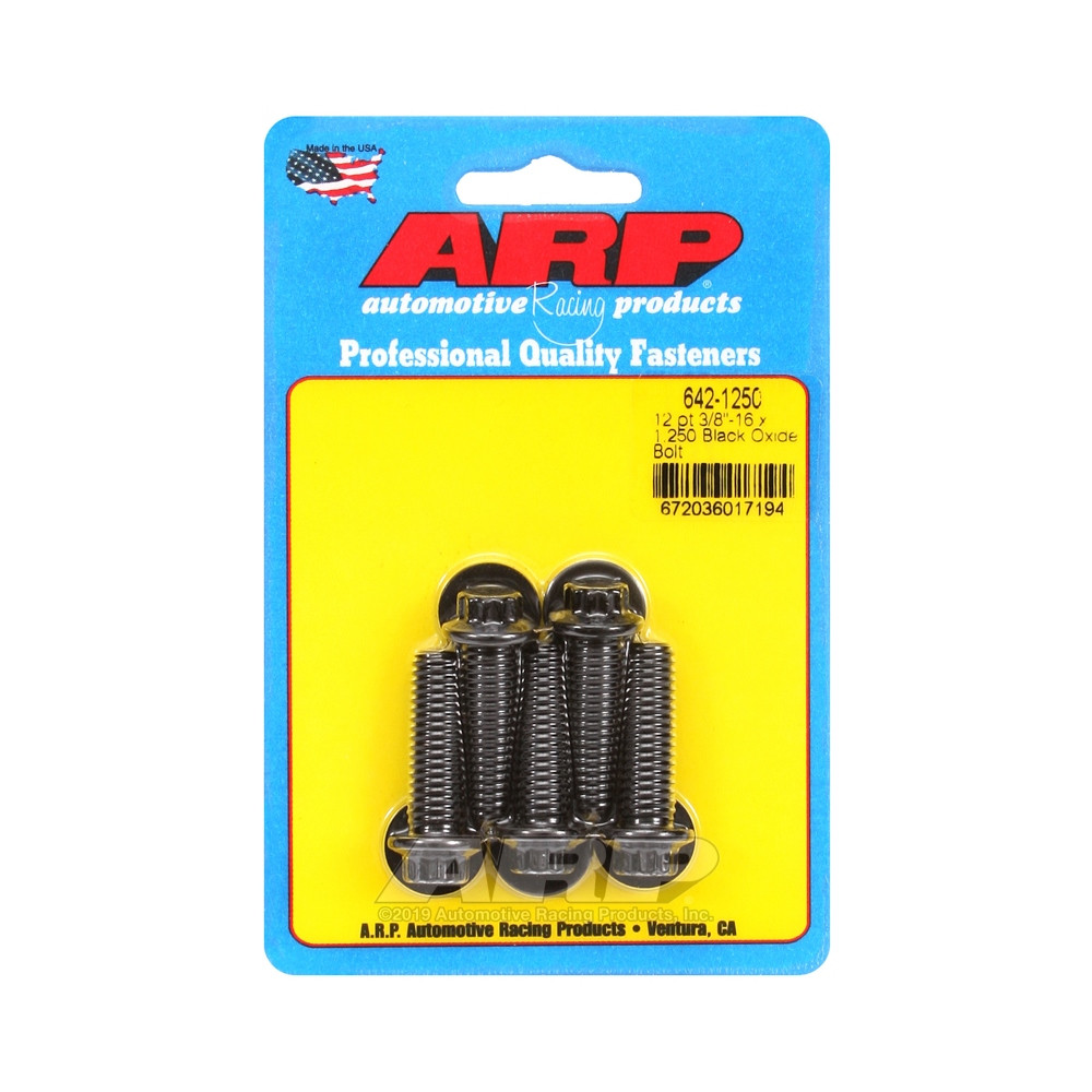 Boulonnerie universelle ARP petite tête 3/8-16 - Black Oxyde 12 Pts x5 - ARP-642-1250 - 642-1250 - 3666618193441