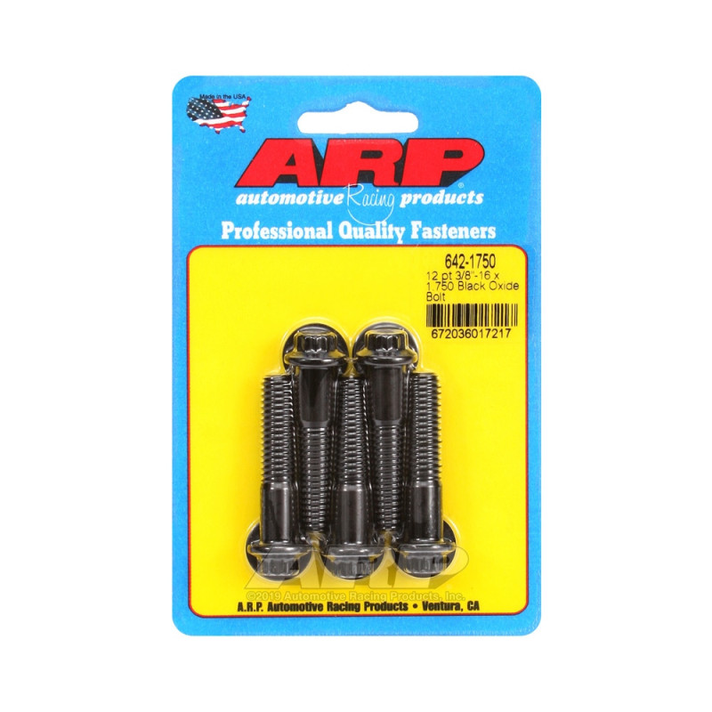 ARP Universal small head bolt 3/8-16 - Black Oxide 12 Pts x5 - ARP-642-1750 - 642-1750 - 3666618193465