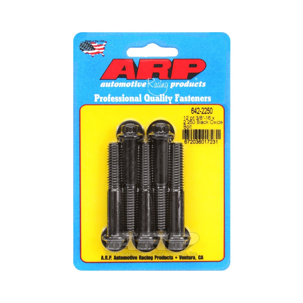 ARP Universal small head bolt 3/8-16 - Black Oxide 12 Pts x5 - ARP-642-2250 - 642-2250 - 3666618193489